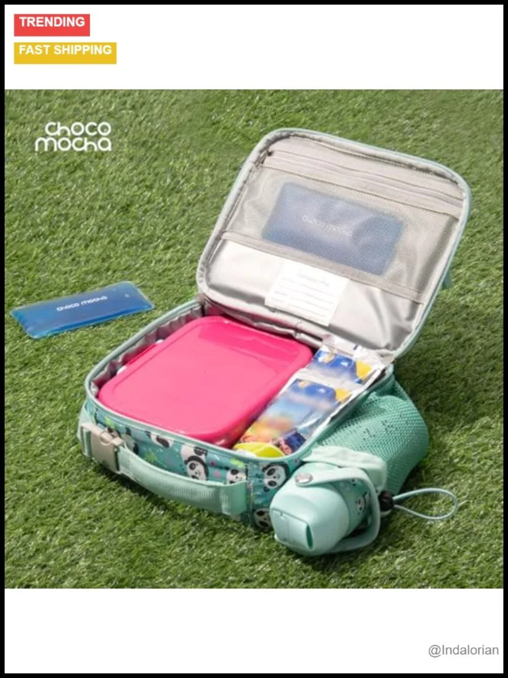 Panda Backpack Set for Girls with Lunch Box & Water Bottle